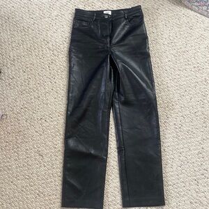 Melina Pant Vegan Leather. Short Length